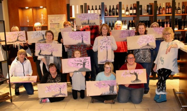 Leza Macdonald Paint night art